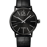 Calvin Klein Post Minimal Black Dial Black Leather Strap Watch for Men - K7621401 Buy Now By Calvin Klein