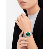 Bvlgari Bvlgari Bvlgari Lady Green Dial Silver Steel Strap Watch for Women - BVLGARI103693 Buy Now By Bvlgari