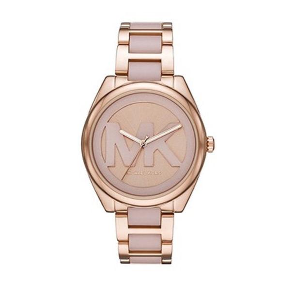 Michael Kors Janelle Three Hand Rose Gold Dial Two Tone Steel Strap Watch For Women - MK7135 Buy Now By Michael Kors