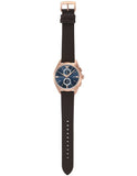 Emporio Armani Claudio Chronograph Blue Dial Brown Leather Strap Watch For Men - AR11554 Buy Now By Emporio Armani