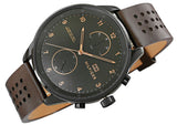 Tommy Hilfiger Chase Quartz Black Dial Brown Leather Strap Watch for Men - 1791577 Buy Now By Tommy Hilfiger