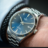 Tudor Style Automatic Blue Dial Silver Steel Strap Watch for Men - M12710-0013 Buy Now By Tudor