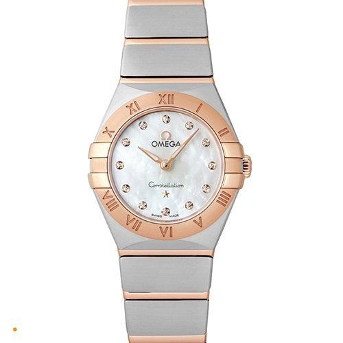 Omega Constellation Manhattan Quartz Diamonds Mother of Pearl Dial Two Tone Steel Strap Watch for Women - 131.20.25.60.55.001 Buy Now By Omega