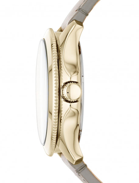 Fossil Cecile Champagne Dial Grey Leather Strap Watch for Women - AM4529 Buy Now By Fossil