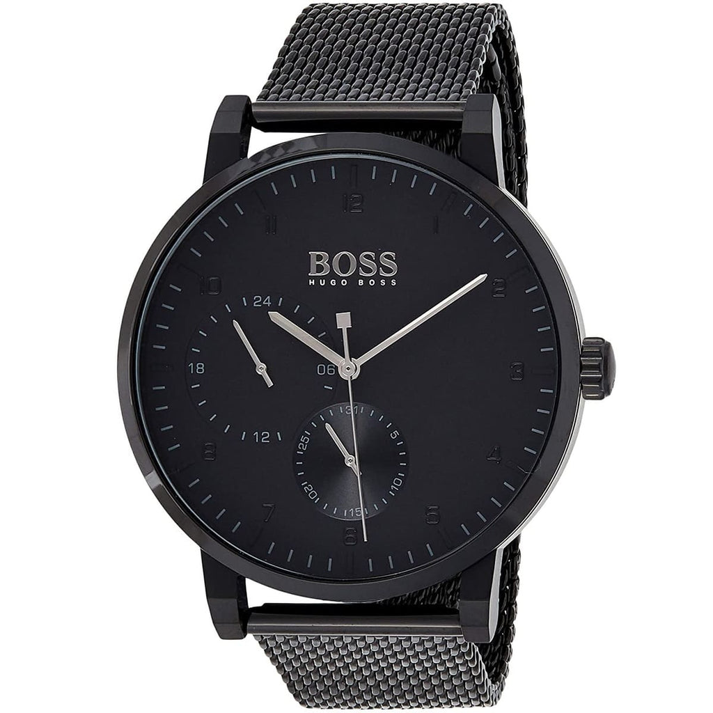 Hugo Boss Oxygen Black Dial Black Mesh Bracelet Watch for Men - 1513636 Buy Now By Hugo Boss