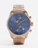 Hugo Boss Skymaster Blue Dial Brown Steel Strap Watch for Men - 1513788 Buy Now By Hugo Boss