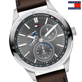 Tommy Hilfiger Austin Grey Dial Brown Leather Strap Watch for Men - 1791637 Buy Now By Tommy Hilfiger