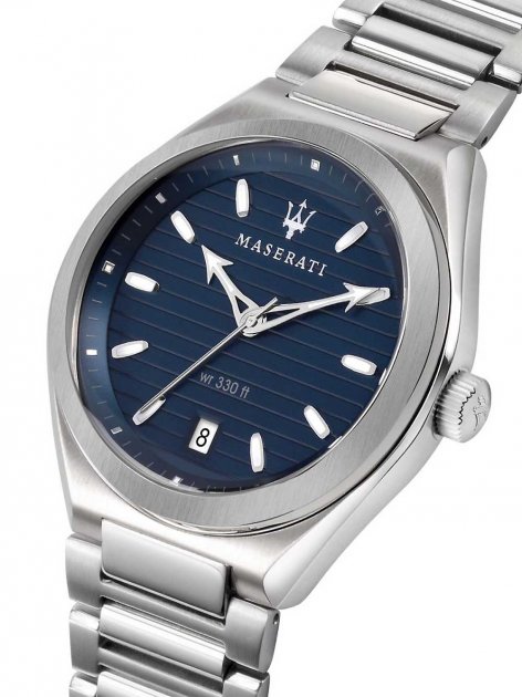 Maserati Triconic Quartz Blue Dial Silver Steel Strap Watch For Men - R8853139002 Buy Now By Maserati