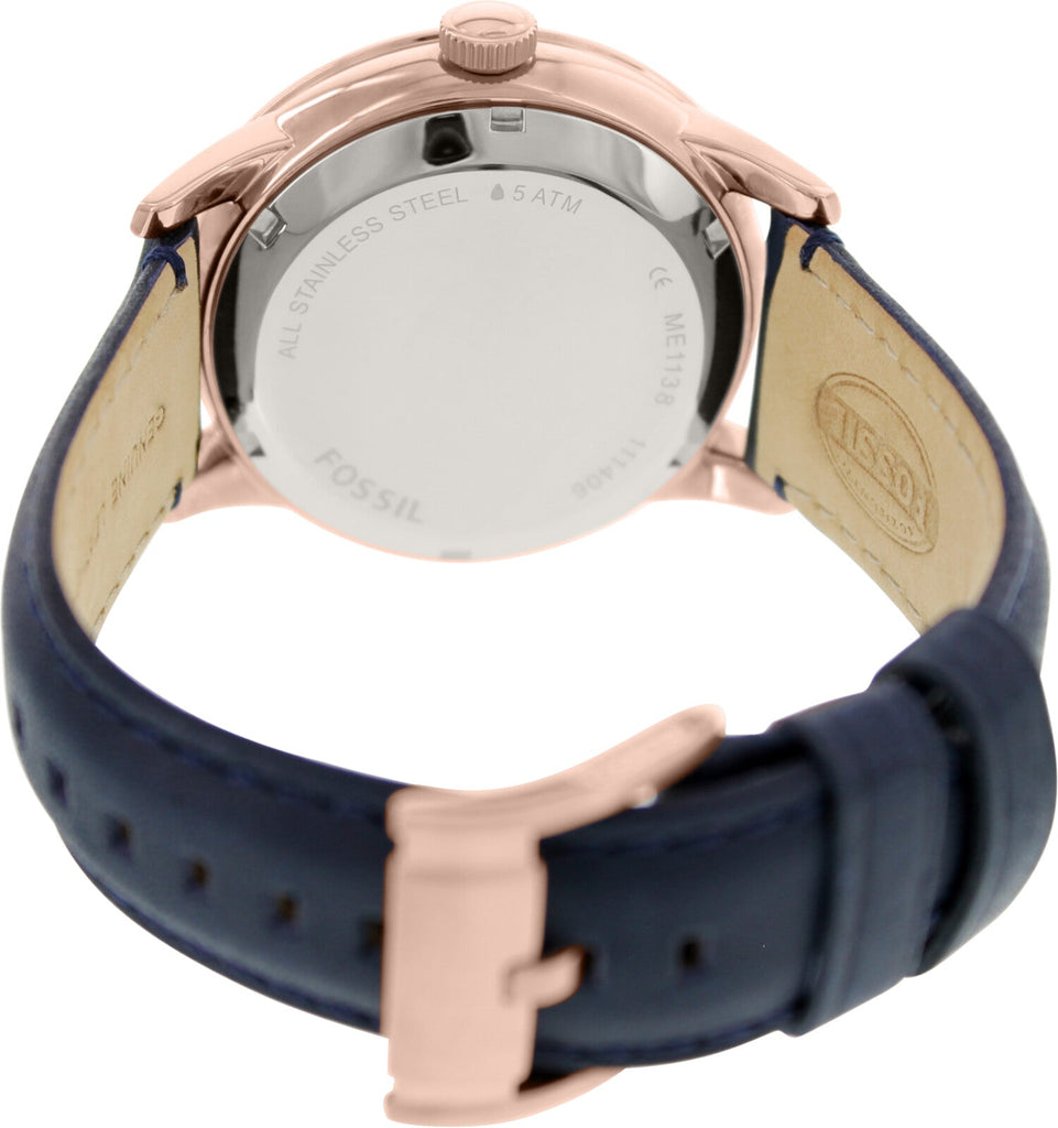 Fossil Townsman Twist Skeleton Blue Dial Blue Leather Strap Watch for Men - ME1138 Buy Now By Fossil