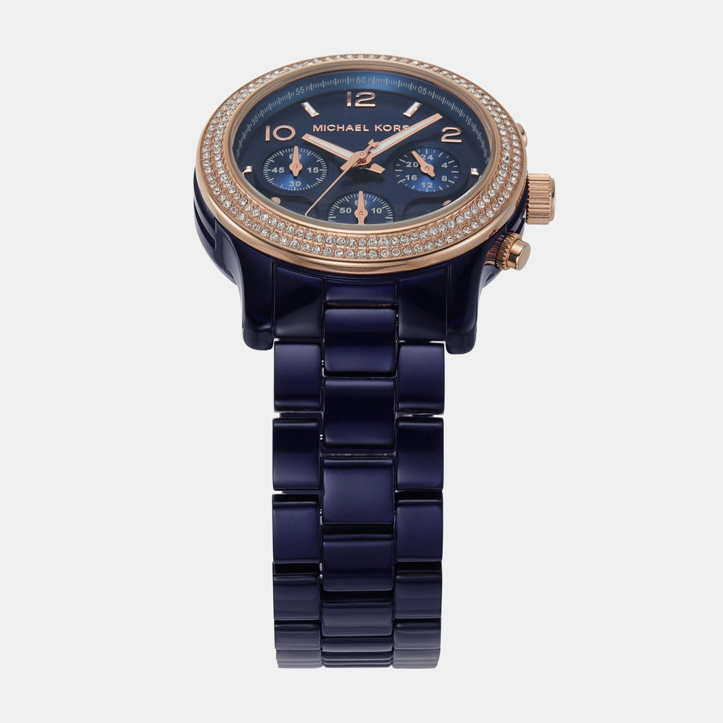 Michael Kors Runway Chronograph Blue Dial Blue Steel Strap Watch for Women - MK7423 Buy Now By Michael Kors
