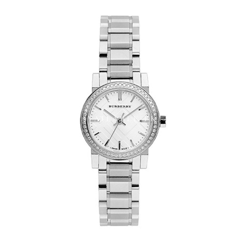 Burberry The City Diamonds Silver Dial Silver Steel Strap Watch for Women - BU9220 Buy Now By Burberry