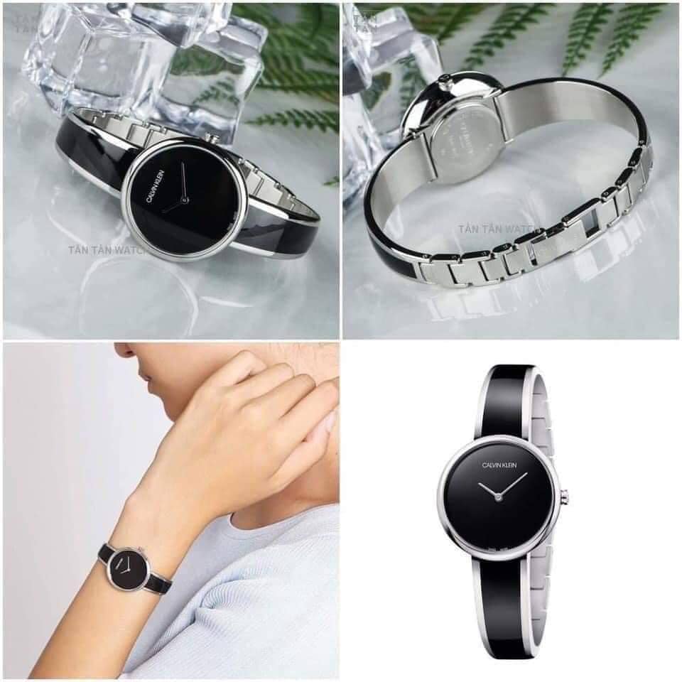 Calvin Klein Seduce Black Dial Two Tone Steel Strap Watch for Women - K4E2N111 Buy Now By Calvin Klein