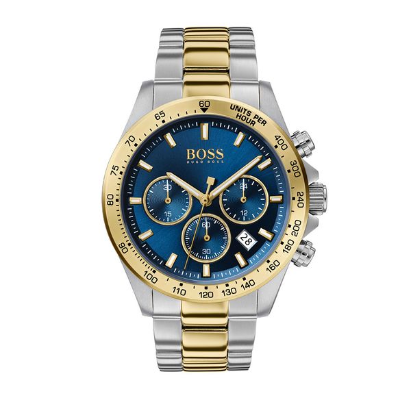 Hugo Boss Hero Blue Dial Two Tone Steel Strap Watch for Men - 1513767 Buy Now By Hugo Boss