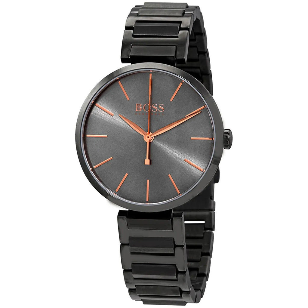 Hugo Boss Allusion Quartz Grey Dial Grey Steel Strap Watch For Men - 1502416 Buy Now By Hugo Boss