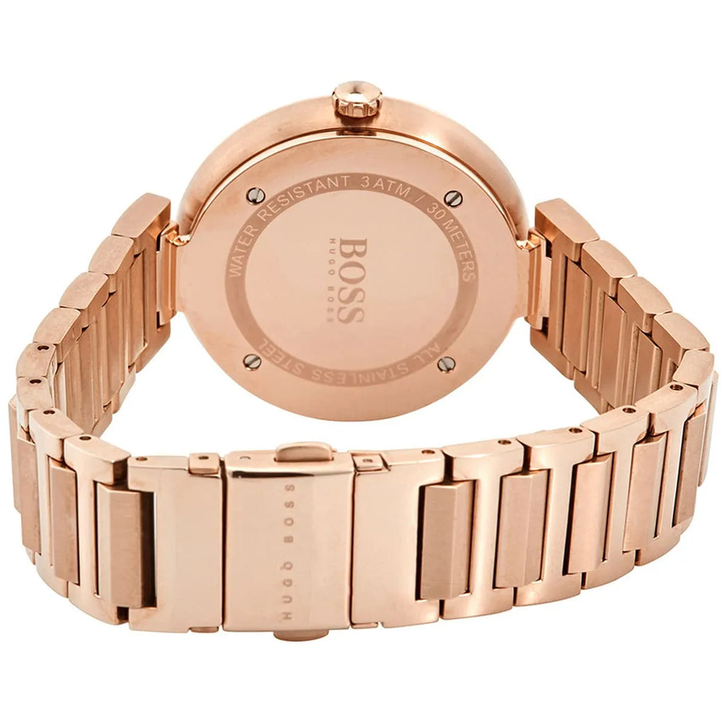 Hugo Boss Allusion Rose Gold Dial Rose Gold Steel Strap Watch For Women - 1502418 Buy Now By Hugo Boss