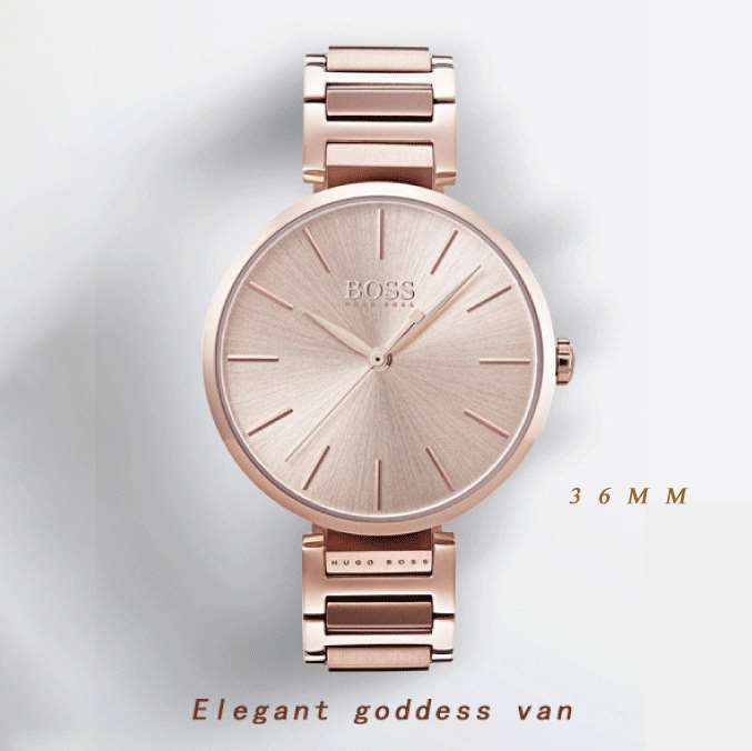 Hugo Boss Allusion Rose Gold Dial Rose Gold Steel Strap Watch For Women - 1502418 Buy Now By Hugo Boss