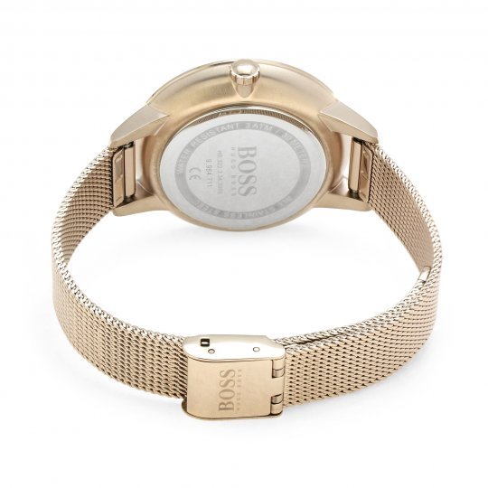 Hugo Boss Symphony Grey Dial Gold Mesh Bracelet Watch for Women - 1502424 Buy Now By Hugo Boss