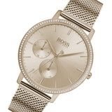 Hugo Boss Infinity Carnation Gold Dial Gold Mesh Bracelet Watch for Women - 1502519 Buy Now By Hugo Boss