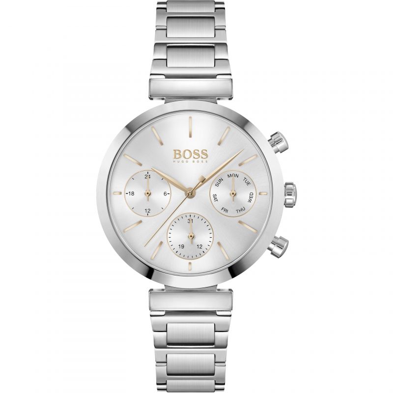 Hugo Boss Flawless Silver Dial Silver Steel Strap Watch for Women - 1502530 Buy Now By Hugo Boss