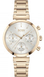 Hugo Boss Flawless Quartz White Dial Gold Steel Strap Watch for Women -1502531 Buy Now By Hugo Boss