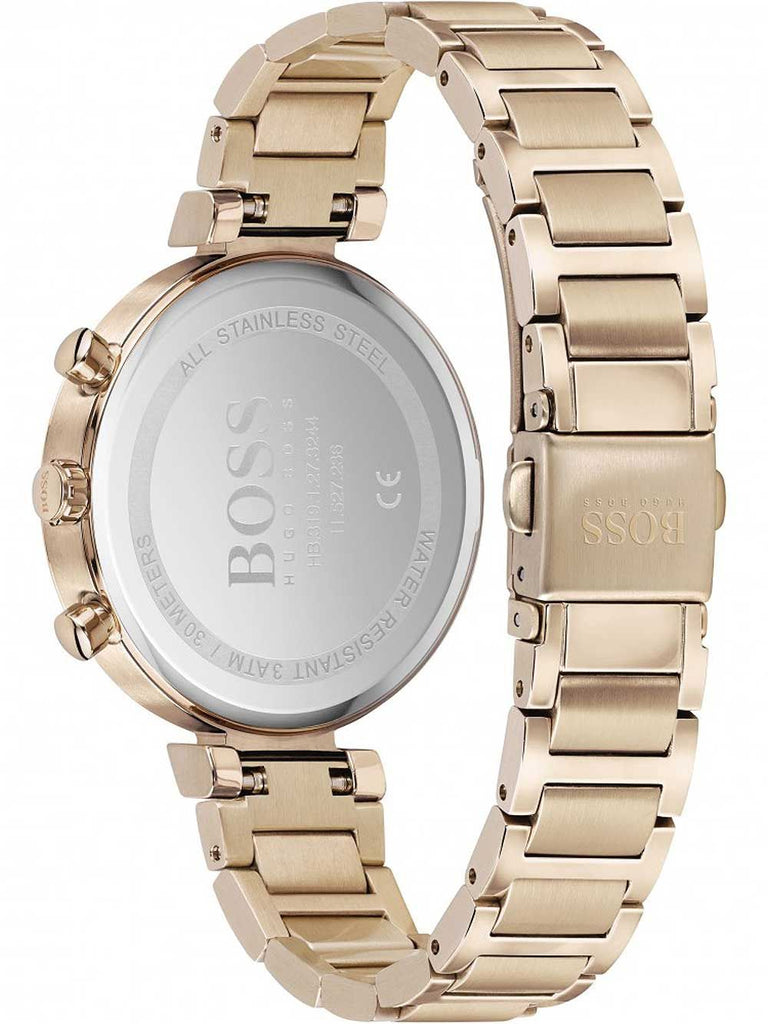 Hugo Boss Flawless Quartz White Dial Gold Steel Strap Watch for Women -1502531 Buy Now By Hugo Boss