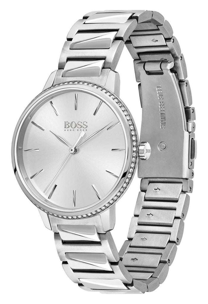 Hugo Boss Signature Silver Dial Silver Steel Strap Watch for Women - 1502539 Buy Now By Hugo Boss