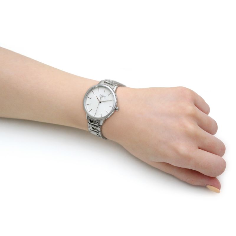 Hugo Boss Signature Silver Dial Silver Steel Strap Watch for Women - 1502539 Buy Now By Hugo Boss
