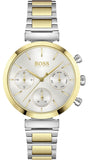 Hugo Boss Flawless Silver Dial Two Tone Steel Strap Watch for Women - 1502550 Buy Now By Hugo Boss