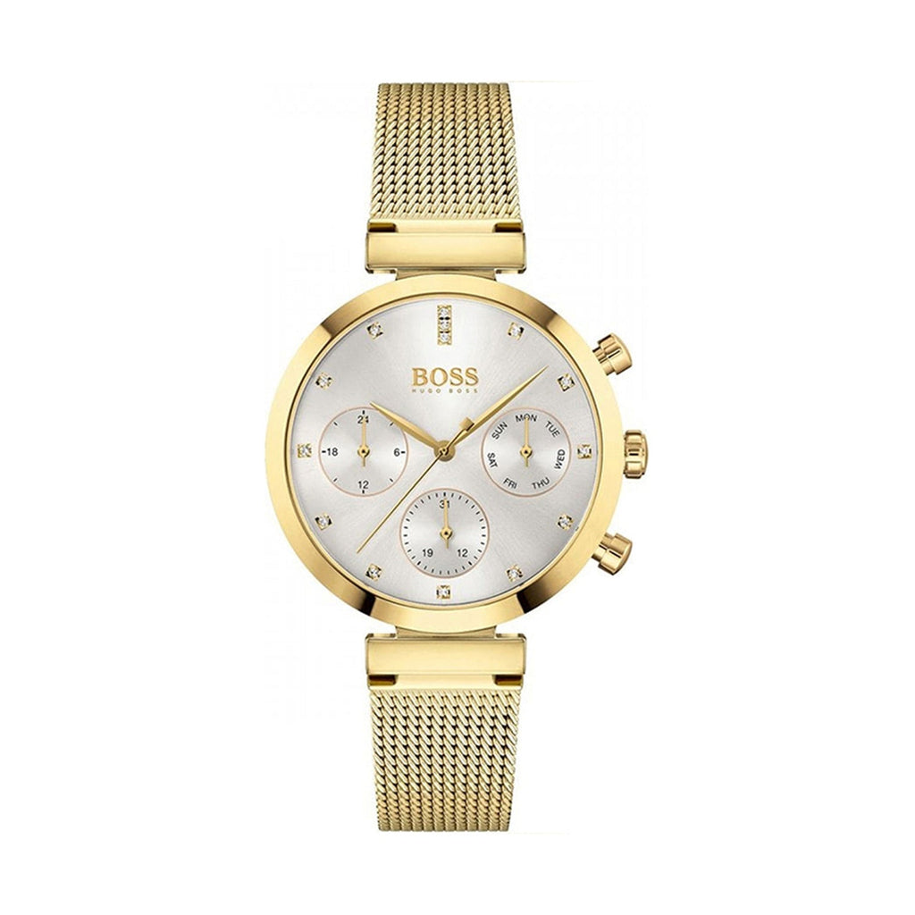 Hugo Boss Flawless White Dial Gold Mesh Bracelet Watch for Women - 1502552 Buy Now By Hugo Boss