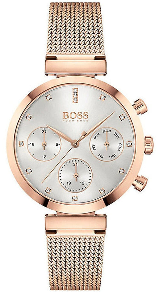 Hugo Boss Flawless White Dial Gold Mesh Bracelet Watch for Women - 1502553 Buy Now By Hugo Boss