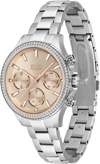 Hugo Boss Hera Rose Pink Dial Silver Steel Strap Watch for Women - 1502565 Buy Now By Hugo Boss