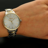 Hugo Boss Signature Silver Dial Two Tone Steel Strap Watch for Women - 1502568 Buy Now By Hugo Boss