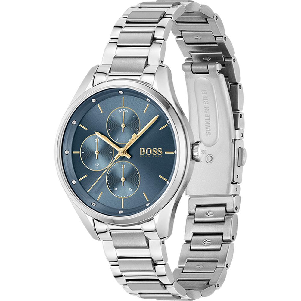 Hugo Boss Grand Course Blue Dial Silver Steel Strap Watch for Women - 1502583 Buy Now By Hugo Boss
