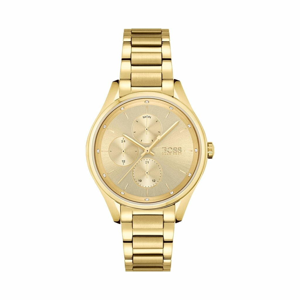 Hugo Boss Grand Course Gold Dial Gold Steel Strap Watch for Women - 1502584 Buy Now By Hugo Boss
