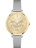 Hugo Boss Symphony Gold Dial Silver Mesh Bracelet Watch for Women - 1502600 Buy Now By Hugo Boss