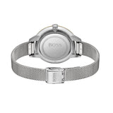 Hugo Boss Symphony Gold Dial Silver Mesh Bracelet Watch for Women - 1502600 Buy Now By Hugo Boss