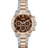 Hugo Boss Novia Brown Dial Two Tone Steel Strap Watch for Women - 1502617 Buy Now By Hugo Boss