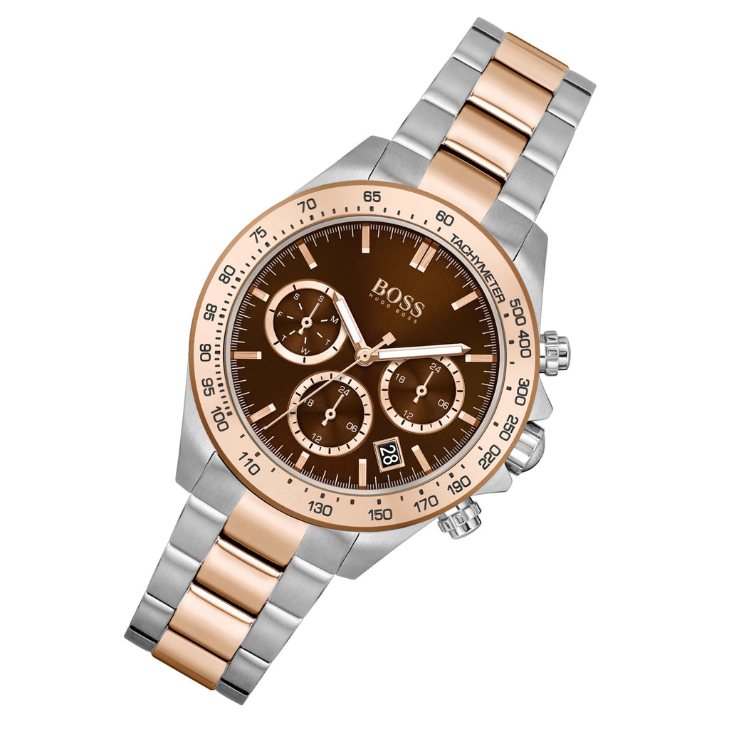 Hugo Boss Novia Brown Dial Two Tone Steel Strap Watch for Women - 1502617 Buy Now By Hugo Boss