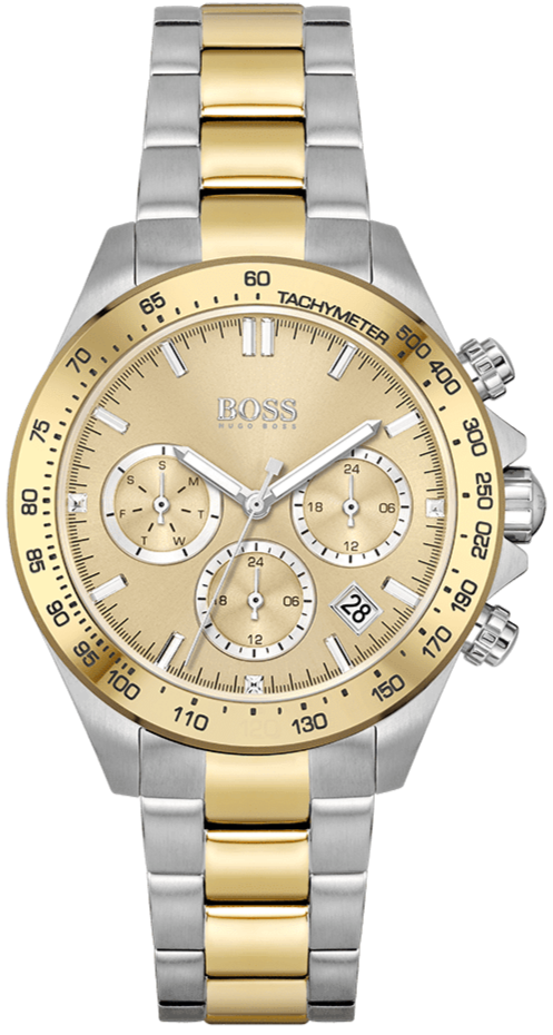 Hugo Boss Novia Gold Dial Two Tone Steel Strap Watch for Women - 1502618 Buy Now By Hugo Boss