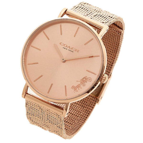 Coach Perry Rose Gold Dial Rose Gold Mesh Bracelet Watch for Women - 14503343 Buy Now By Coach