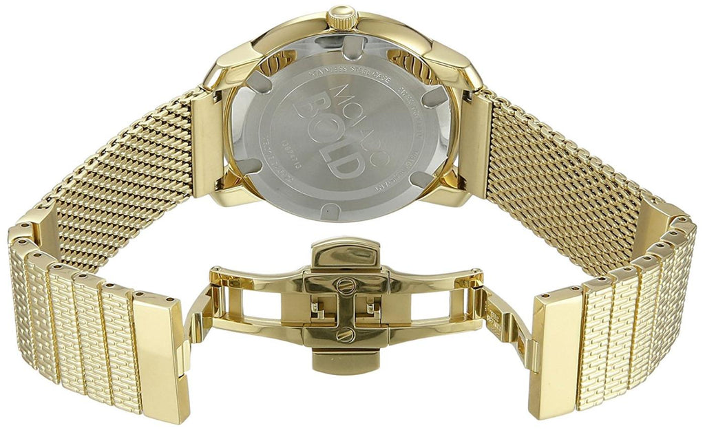Movado Bold Gold Dial Gold Mesh Bracelet Watch for Women - 3600242 Buy Now By Movado