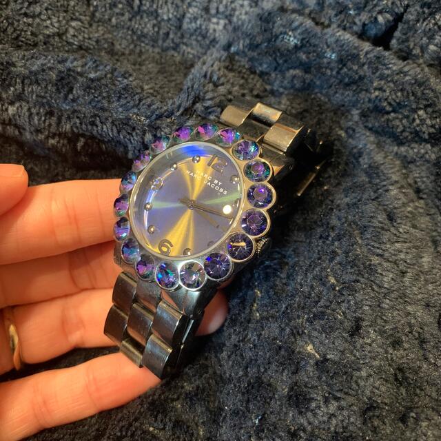 Marc Jacobs Amy Purple Dial Black Steel Strap Watch for Women - MBM3224 Buy Now By Marc Jacobs