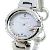 Gucci Guccissima Diamonds Mother of Pearl Dial Silver Steel Strap Watch For Women - YA134504 Buy Now By Gucci