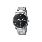Fossil The Commuter Black Dial Silver Steel Strap Watch for Men - FS5399 Buy Now By Fossil