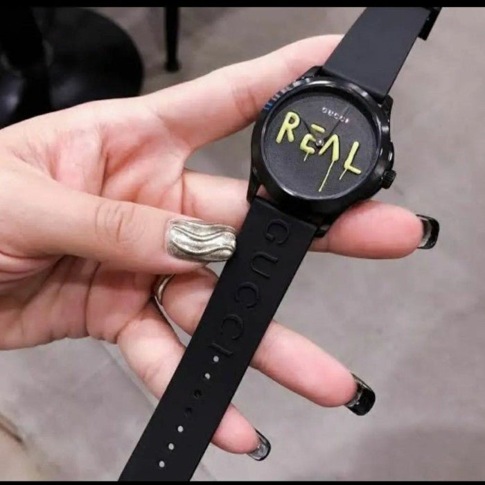 Gucci G Timeless Ghost Black Dial Black Rubber Strap Unisex Watch - YA1264017 Buy Now By Gucci