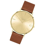 Coach Charles Gold Dial Brown Leather Strap Watch for Women - 14602433 Buy Now By Coach