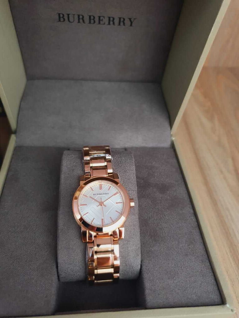 Burberry The City White Dial Rose Gold Steel Strap Watch for Women - BU9004 Buy Now By Burberry