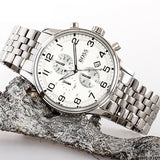 Hugo Boss Aeroliner Chronograph Quartz White Dial Silver Steel Strap Watch For Men - HB1512445 Buy Now By Hugo Boss