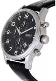 Hugo Boss Aeroliner Chronograph Quartz Black Dial Black Leather Strap Watch For Men - HB1512448 Buy Now By Hugo Boss