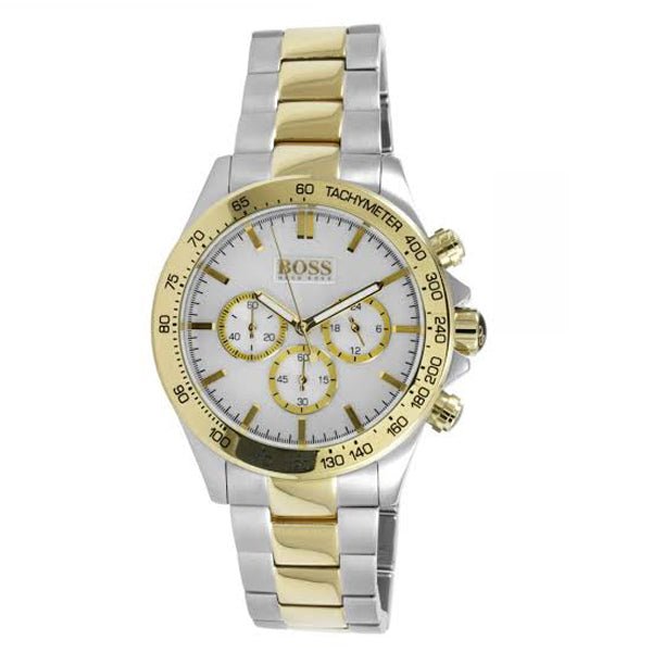 Hugo Boss Ikon Chronograph Silver Dial Two Tone Steel Strap Watch for Men - 1512960 Buy Now By Hugo Boss